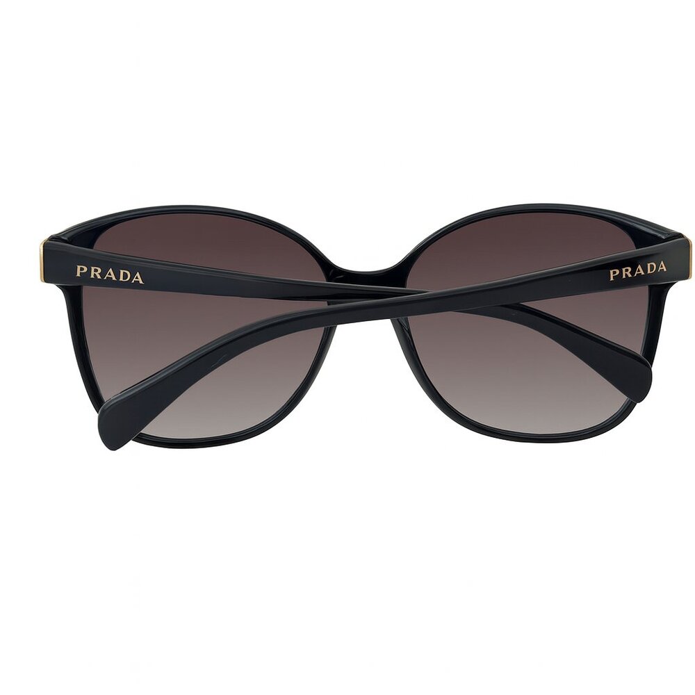 Prada SPR 010 1AB-3M1 Black Oversized Sunglasses 55-17 140 w/ Case – Never Worn - Picture 3 of 10